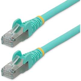 StarTech.com 8ft CAT6a Ethernet Cable, Aqua Low Smoke Zero Halogen (LSZH) 10 GbE 100W PoE S/FTP Snagless RJ-45 Network Patch Cord, 8ft Aqua Low Smoke Zero Halogen (LSZH) Shielded CAT6A Ethernet Cable, 10GbE Multi Gigabit 1/2.5/5/10Gbps, 100W PoE++, 27 AWG