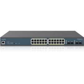 Engenius Tech EnGenius EWS7928FP-FIT Ethernet Switch - 24 Ports - Manageable - Gigabit Ethernet - 10/100/1000Base-T, 1000Base-X - 2 Layer Supported - Modular - 4 SFP Slots - 410 W PoE Budget - Twisted Pair, Optical Fiber - PoE Ports - Rack-mountable