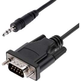 StarTech.com 3ft (1m) DB9 to 3.5mm Serial Cable for Serial Device Configuration, RS232 DB9 Male to 3.5mm for Calibrating via Audio Jack, 3ft/1m male DB9 to 3.5 mm serial control cable configure serial devices with a 3.5mm audio jack; High quality 28 AWG c