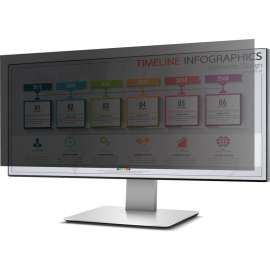 Rocstor PrivacyView Premium Privacy Filter for 34" Widescreen Landscape Monitor - For 34" Monitor/Display - 21:9 Aspect Ratio - Glossy / Matte - Unframed - Anti-glare - Comparable to PF340W2E - TAA Compliant - For 34" Ultra-Wide LCD/LED Monitor - 2