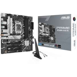 Asus Prime B760M-A AX D4 Desktop Motherboard, Intel B760 Chipset, Socket LGA-1700, Micro ATX, Pentium Gold, Celeron, Core Processor Supported