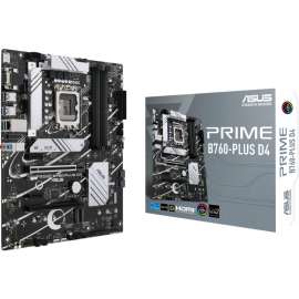 Asus Prime B760-PLUSD4 Desktop Motherboard, Intel B760 Chipset, Socket LGA-1700, ATX, Pentium Gold, Celeron, Core Processor Supported