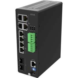 Axis Communications AXIS D8208-R Industrial PoE++ Switch - 8 Ports - Manageable - Gigabit Ethernet, 10 Gigabit Ethernet - 1000Base-T, 10GBase-X - 2 Layer Supported - Modular - 480 W PoE Budget - Twisted Pair, Optical Fiber - PoE Ports - Cabinet Moun