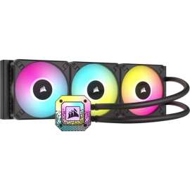 Corsair iCUE H150i ELITE CAPELLIX XT Liquid CPU Cooler - 4.72" Maximum Fan Diameter - 490.5 gal/min Maximum Airflow - 2100 rpm - Liquid Cooler Cooler - Compatible Intel Socket: LGA-1700, LGA-1200, H3 LGA-1150, H4 LGA-1151, H2 LGA-1155, H LGA-1156, R
