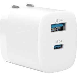 4XEM 33W GaN Wall Charger Dual Output 4XEM, White, 1 Pack, 33 W, 120 V AC, 230 V AC Input