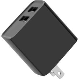 4XEM 15.5W Dual USB-A Charger, Black, 1 Pack, 15.50 W, 120 V AC, 230 V AC Input