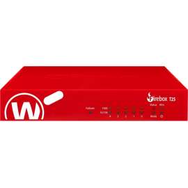 Watchguard Technolog WatchGuard Firebox T25 Network Security/Firewall Appliance - Intrusion Prevention - 5 Port - 10/100/1000Base-T - Gigabit Ethernet - 401.92 MB/s Firewall Throughput - 5 x RJ-45 - 3 Year Standard Support