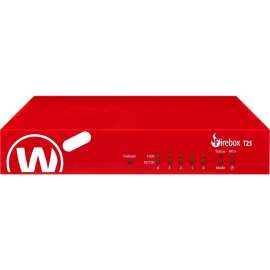 Watchguard Technolog WatchGuard Firebox T25 Network Security/Firewall Appliance - Intrusion Prevention - 5 Port - 10/100/1000Base-T - Gigabit Ethernet - 401.92 MB/s Firewall Throughput - 5 x RJ-45 - 3 Year Basic Security Suite