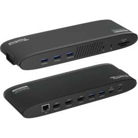 Plugable 14-in-1 USB-C Triple Monitor Laptop Docking Station with 100W Charging, DisplayLink Dock with 3x HDMI, Compatible with Windows, Mac, Chromebooks (Ethernet, Audio, 5x USB, microSD & SD Card)