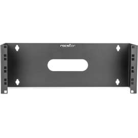 Rocstor 4U 19in Wall Mount Bracket - for Patch Panels - Hinged Wall Mounting Bracket - Maximum load capacity of 33.1 lbs (15 kgs) - Cold-rolled Steel - Black