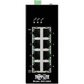 Tripp Lite 8-Port Unmanaged Industrial Gigabit Ethernet Switch - 10/100/1000 Mbps, Ruggedized, -40 to 75C, EIP QoS, DIN Mount - 8 Ports - Gigabit Ethernet - 10/100/1000Base-T - TAA Compliant - 2 Layer Supported - 5 W Power Consumption - Twisted Pair