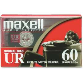 Maxell UR Type I Audio Cassette, 1 x 60 Minute, Normal Bias