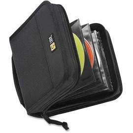 Case Logic 32 Capacity CD Wallet, Wallet, Book Fold, Nylon, Black