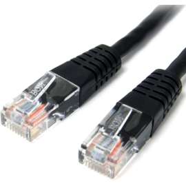 StarTech.com 3 ft Black Molded Cat5e UTP Patch Cable, Make Fast Ethernet network connections using this high quality Cat5e Cable, with Power-over-Ethernet capability, 3ft Cat5e Patch Cable, 3ft Cat 5e Patch Cable, 3ft Cat5e Patch Cord