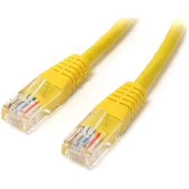 StarTech.com 2 ft Yellow Molded Cat5e UTP Patch Cable, Make Fast Ethernet network connections using this high quality Cat5e Cable, with Power-over-Ethernet capability, 2ft Cat5e Patch Cable, 2ft Cat 5e Patch Cable, 2ft Cat5e Patch Cord