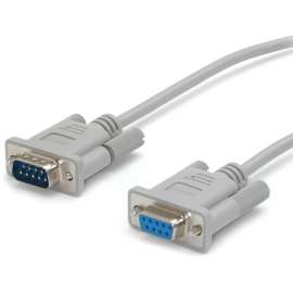 StarTech.com 15ft Straight Through DB9 Serial Cable, Mouse Extension Cable External, Gray, Extend the connection between your DB9 serial devices by up to 15ft, DB9 Extension Cable
