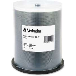 Verbatim 95256 CD Recordable Media, CD-R, 52x, 700 MB, 100 Pack Spindle