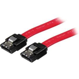 StarTech.com 18in Latching SATA Cable, Male SATA, Male SATA, 18, Red