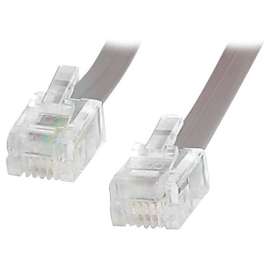 StarTech.com 25 ft RJ11 Telephone Modem Cable, RJ-11 Male, RJ-11 Male, 25ft, Gray