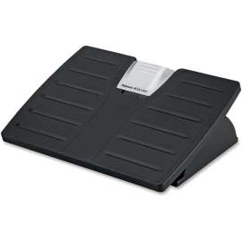 Fellowes Office Suites Adjustable Footrest with Microban, 30 Tilt, Black, Silver
