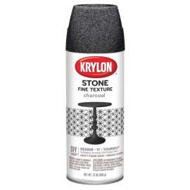 Krylon Fine Stone Texture Charcoal Spray Paint 12 oz