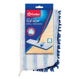 O-Cedar Flip 58.41 in. Flat Microfiber/Chenille Mop Refill 1 pk