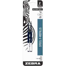 F-Refill, Spiral Ballpoint, Med, Blue, 2/Pack