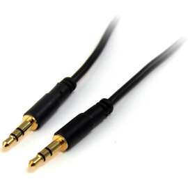 StarTech.com 1 ft Slim 3.5mm Stereo Audio Cable