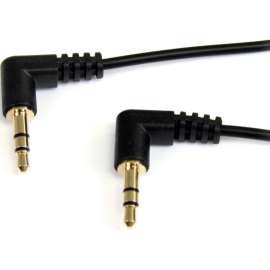StarTech.com 3 ft Slim 3.5mm Right Angle Stereo Audio Cable