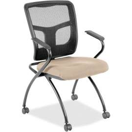 Lorell Mesh Back Fabric Seat Nesting Chairs