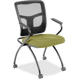 Lorell Mesh Back Fabric Seat Nesting Chairs