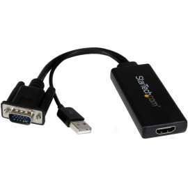 StarTech.com VGA to HDMI Adapter with USB Audio & Power