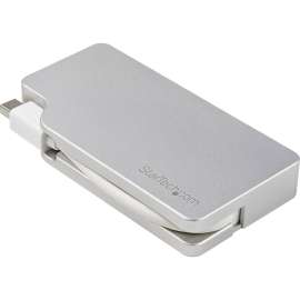 StarTech.com Aluminum Travel A/V Adapter: 3-in-1 Mini DisplayPort to VGA, DVI or HDMI