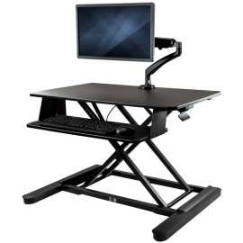 StarTech.com Sit-Stand Desk Converter with Monitor Arm