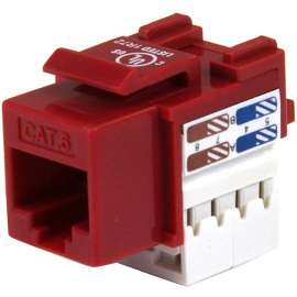 StarTech.com 110 Punch Type Category 6 Keystone Jack - Red