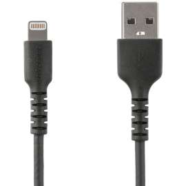 StarTech.com 6 foot/2m Durable Black USB-A to Lightning Cable, Rugged Heavy Duty Charging/Sync Cable for Apple iPhone/iPad MFi Certified