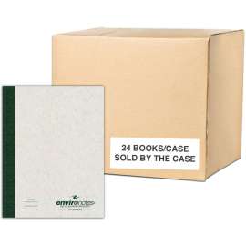 Roaring Spring Environotes College Ruled Recycled Compostion Book with Sustainable Paper, 1 Case (24 Total), 9.75" x 7.5" 80 Sheets, Gray Kraft Cover, 160 Pages