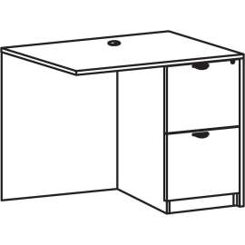 Lorell Prominence 2.0 Gray Elm Laminate Desk Unit