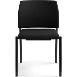 HON Solve Series Mesh Back Task Chair, Supports Up to 300 lb, 16" to 22" Seat Height, Midnight Seat, Black Back/Base