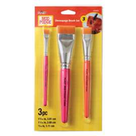 Plaid Mod Podge Flat Decoupage Brush Set