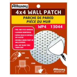 Allway 4 in. L X 4 in. W Fiberglass White Self Adhesive Drywall Mesh Patch