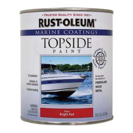 Rust-Oleum Marine Coatings Outdoor Gloss Bright Red Marine Topside Paint 1 qt