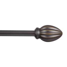 Kenney Oil Rubbed Bronze Fast Fit Bailey Curtain Rod 36 in. L X 66 in. L
