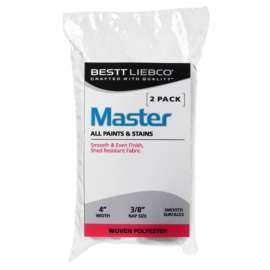 Bestt Liebco Master Woven Dralon Fabric 4 in. W X 3/8 in. Mini Paint Roller Cover 2 pk