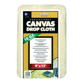 Premier GlobalGuard 9 ft. W X 12 ft. L 10 oz Professional Grade Canvas Drop Cloth 1 pk