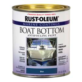 Rust-Oleum Marine Coatings Outdoor Flat Blue Epoxy Antifouling Paint 1 qt