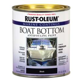 Rust-Oleum Marine Coatings Outdoor Flat Black Epoxy Antifouling Paint 1 qt