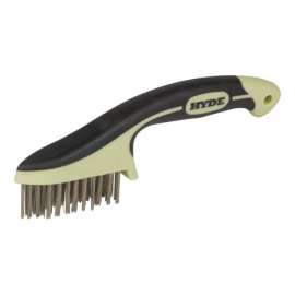 Hyde MAXXGRIP PRO 0.75 in. W X 8.75 in. L Stainless Steel Wire Brush
