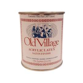 Old Village Satin New England Red Water-Based Paint Exterior and Interior 1 pt