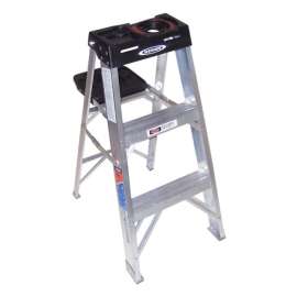 Werner 3 ft. H Aluminum Step Ladder Type IA 300 lb. capacity